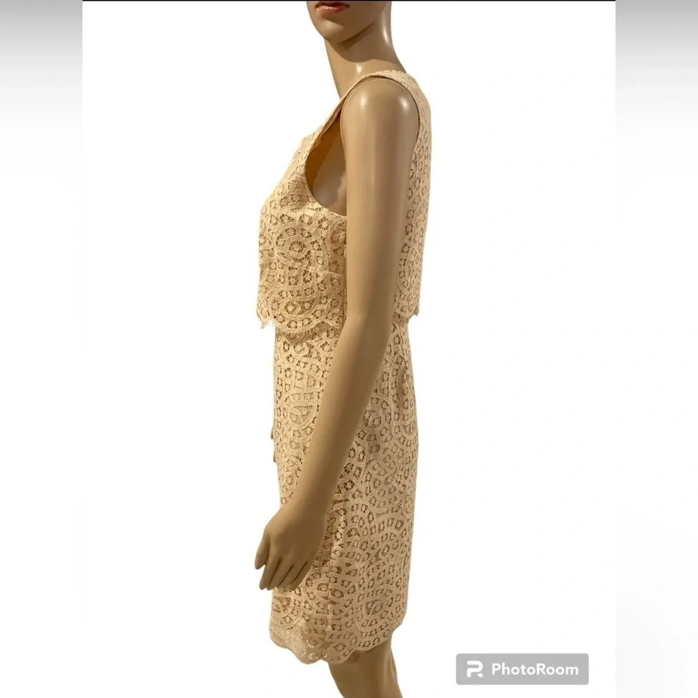 J.Crew Elegant Lace Sleeveless Dress - Cream size 2